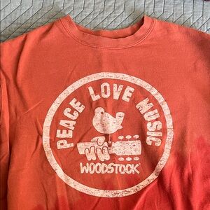 Woodstock Peace Love Music Sweatshirt